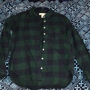 Dark Navy and green flannel